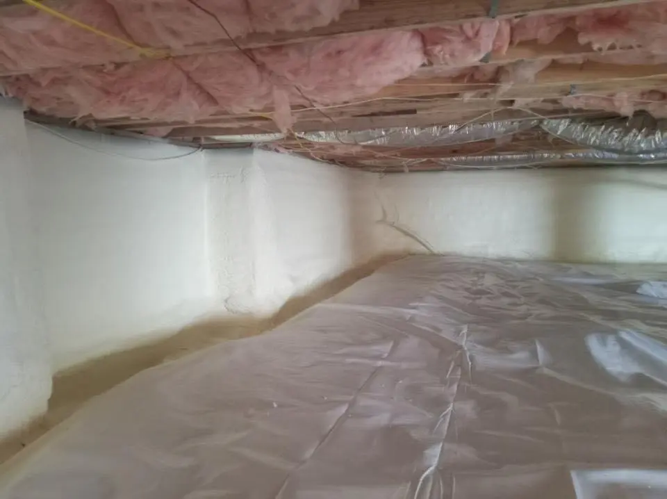 Crawl space encapsulation with closed-cell spray foam for Roof Waterproofing in Herriman